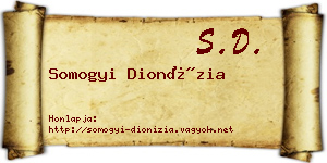 Somogyi Dionízia névjegykártya